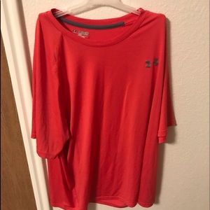 Orange Under Armor Workkout Shirt